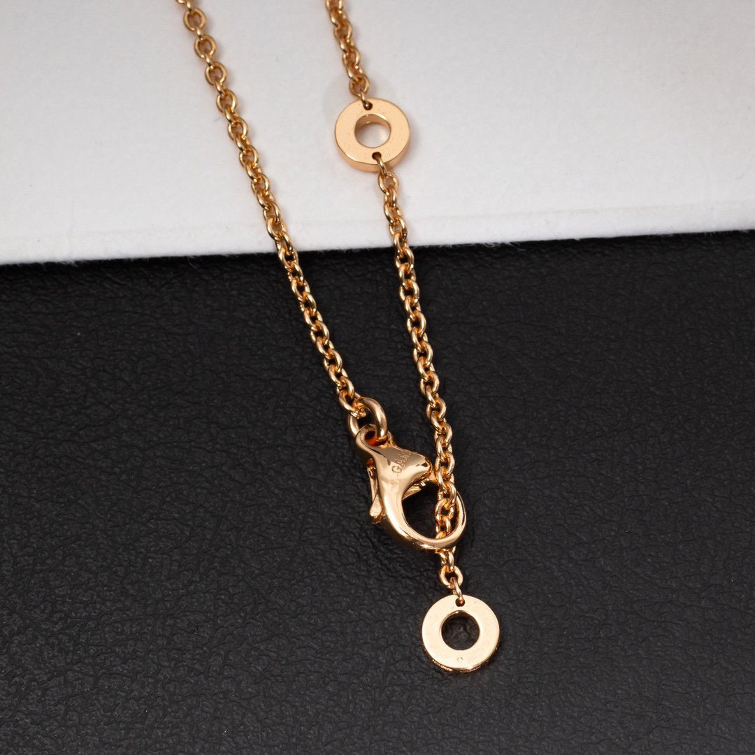 [Star Jewelry]ZERO 1 WHITE CERAMIC PINK GOLD DIAMOND NECKLACE