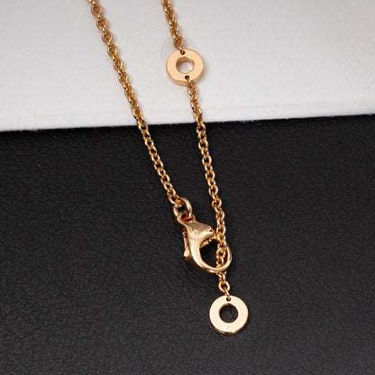 [Star Jewelry]ZERO 1 WHITE CERAMIC PINK GOLD DIAMOND NECKLACE