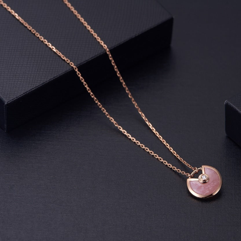 [Star Jewelry]AMULETTE ROSE GOLD PINK MOP NECKLACE