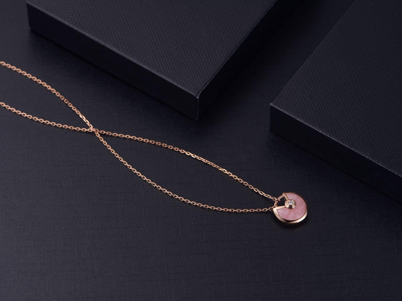 [Star Jewelry]AMULETTE ROSE GOLD PINK MOP NECKLACE