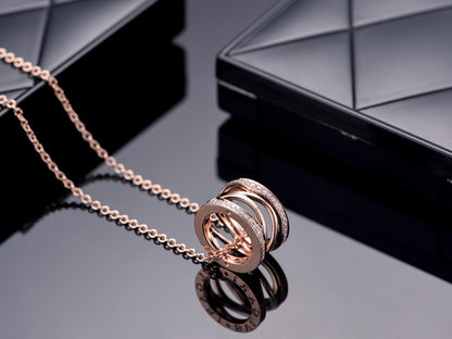 [Star Jewelry]ZERO 1 PINK GOLD DIAMOND OPEN NECKLACE