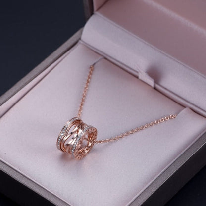[Star Jewelry]ZERO 1 PINK GOLD DIAMOND OPEN NECKLACE