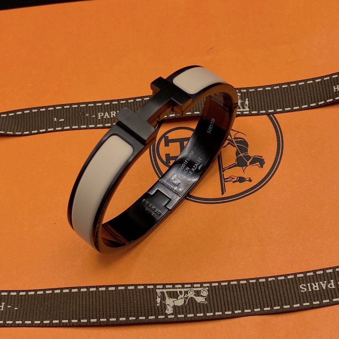 [Star Jewelry]H BRACELET 12MM BLACK BEIGE CERAMIC