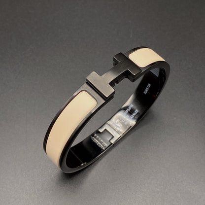 [Star Jewelry]H BRACELET 12MM BLACK BEIGE CERAMIC