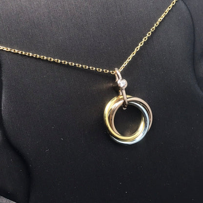 [Star Jewelry]TRINITY SILVER GOLD PINK GOLD NECKLACE
