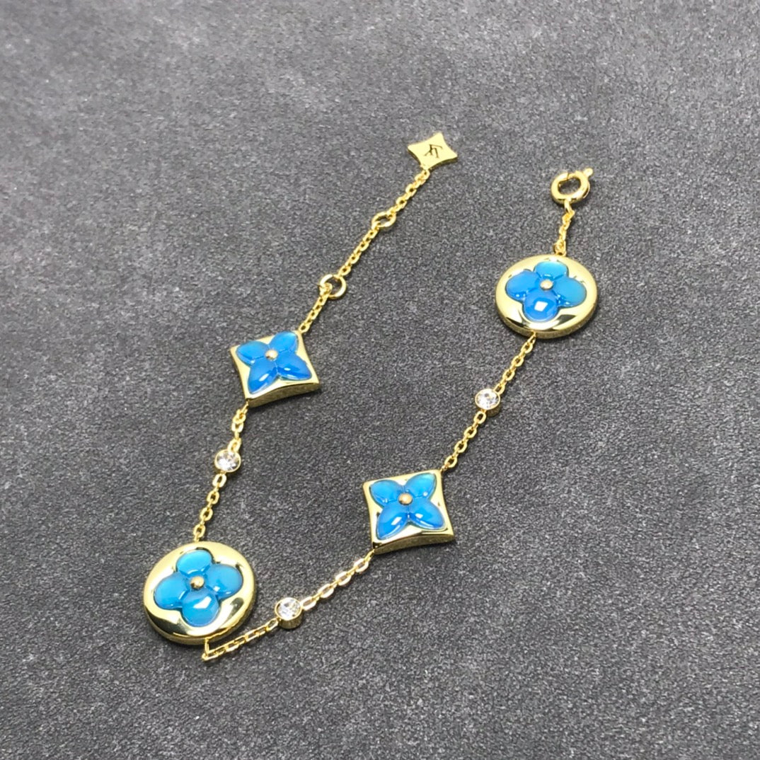 [Star Jewelry]STAR AND SUN TURQUOISE 4 MOTIFS 3 DIAMONDS