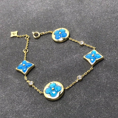 [Star Jewelry]STAR AND SUN TURQUOISE 4 MOTIFS 3 DIAMONDS