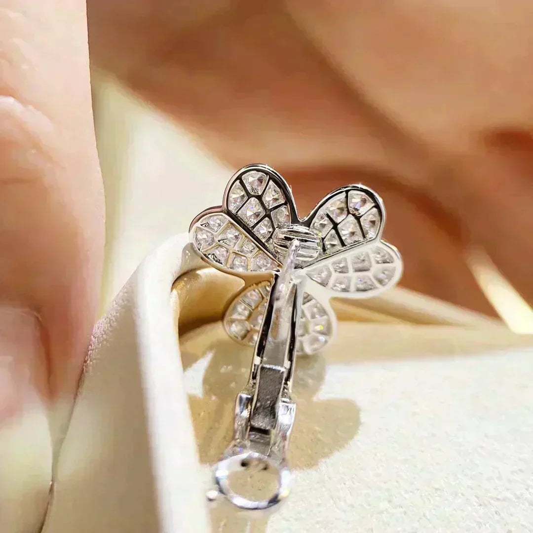 [Star Jewelry]CLOVER COMOS DIAMOND EARRINGS SILVER