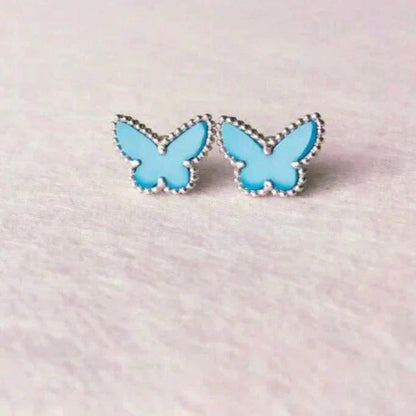 [Star Jewelry]BUTTERFLY TURQUOISE EARRINGS SILVER