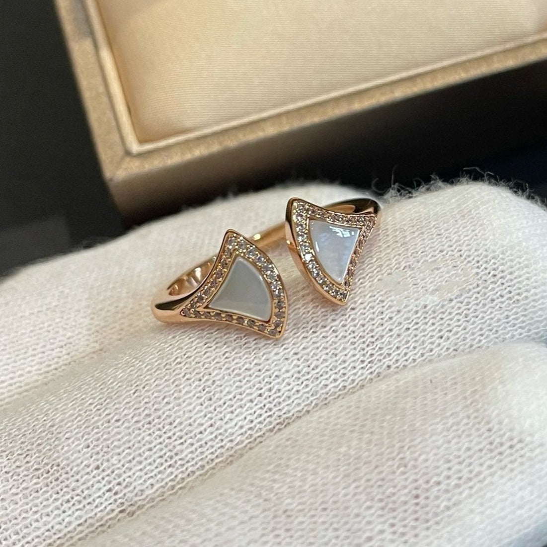 [Star Jewelry]DREAM MOP DIAMOND OPEN RING