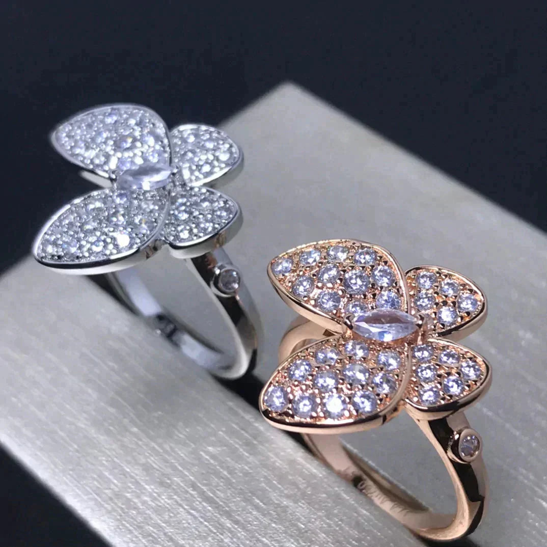 [Star Jewelry]BUTTERFLY PINK GOLD DIAMOND RING