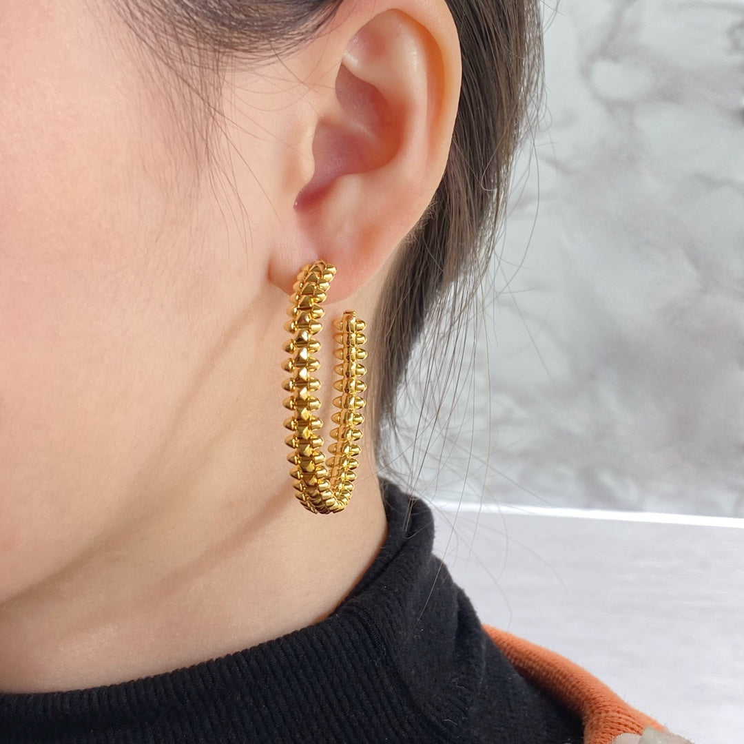 [Star Jewelry]CLASH LARGE HOOP EARRINGS