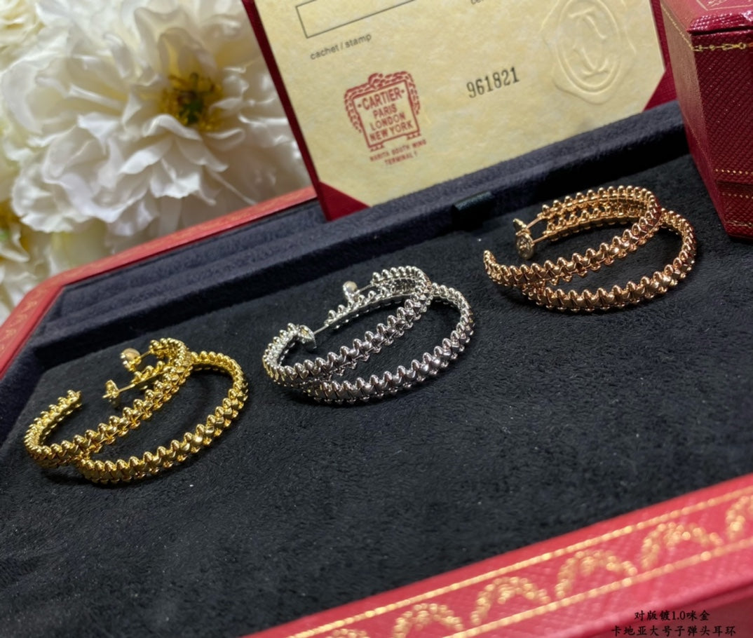 [Star Jewelry]CLASH LARGE HOOP EARRINGS