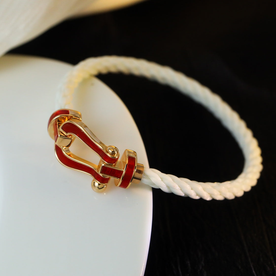 [Star Jewelry]FORCE 10 WHITE TEXTILE DIAMOND PAVED