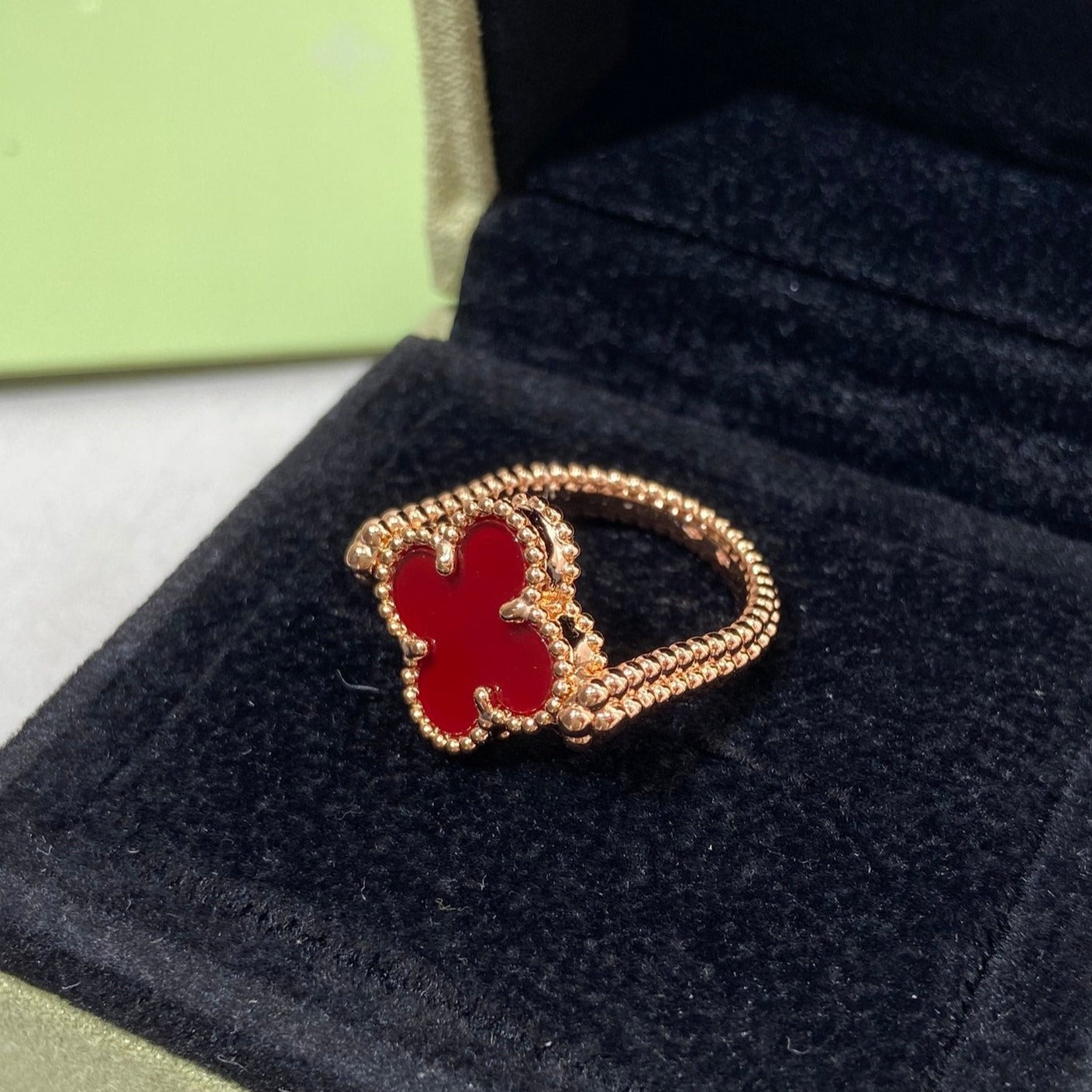 [Star Jewelry]CLOVER RIVERSIBLE ROSE GOLD RING
