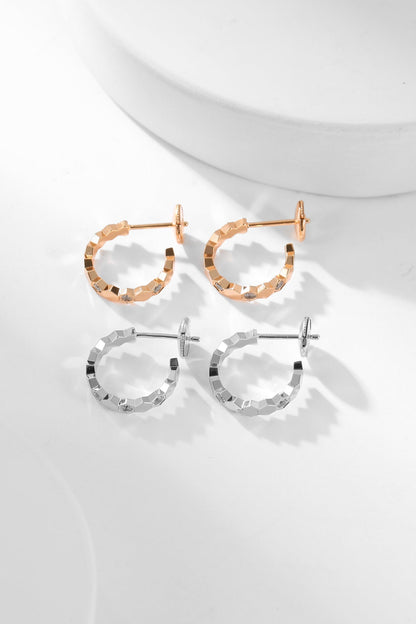 [Star Jewelry]BEE LOVE DIAMOND HOOP EARRINGS