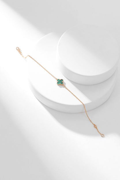 [Star Jewelry]CLOVER BRACELET MALACHITE 1 MOTIF