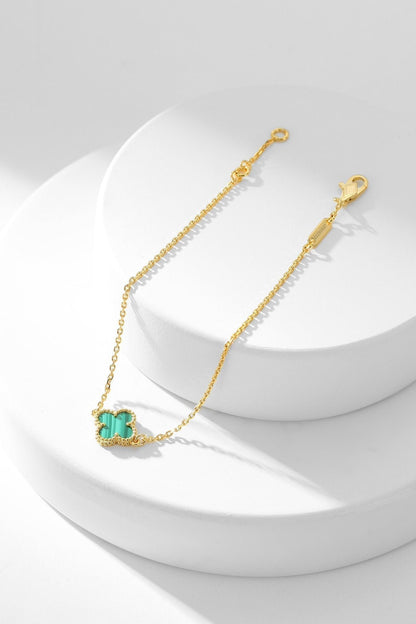 [Star Jewelry]CLOVER BRACELET MALACHITE 1 MOTIF