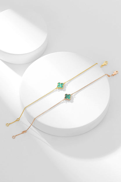 [Star Jewelry]CLOVER BRACELET MALACHITE 1 MOTIF