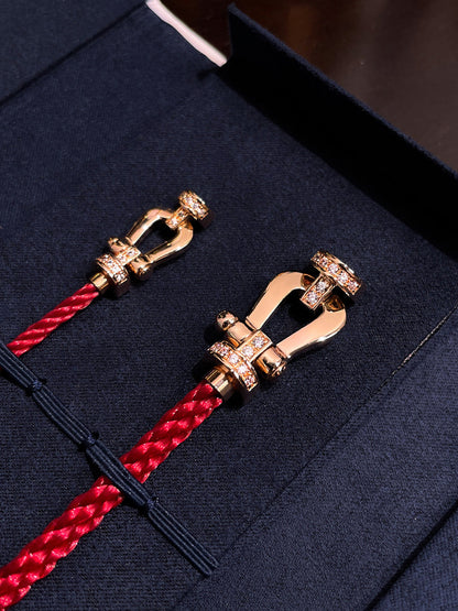 [Star Jewelry]FORCE 10 HALF DIAMOND PINK GOLD RED CORDERI LARGE AND MEDIUM MODEL