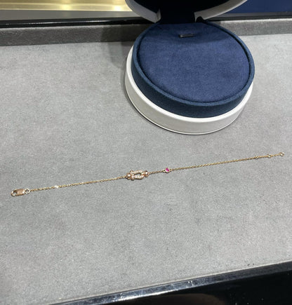 [Star Jewelry]FORCE 10 DIAMOND CHAIN LINK PINK GOLD BRACELET