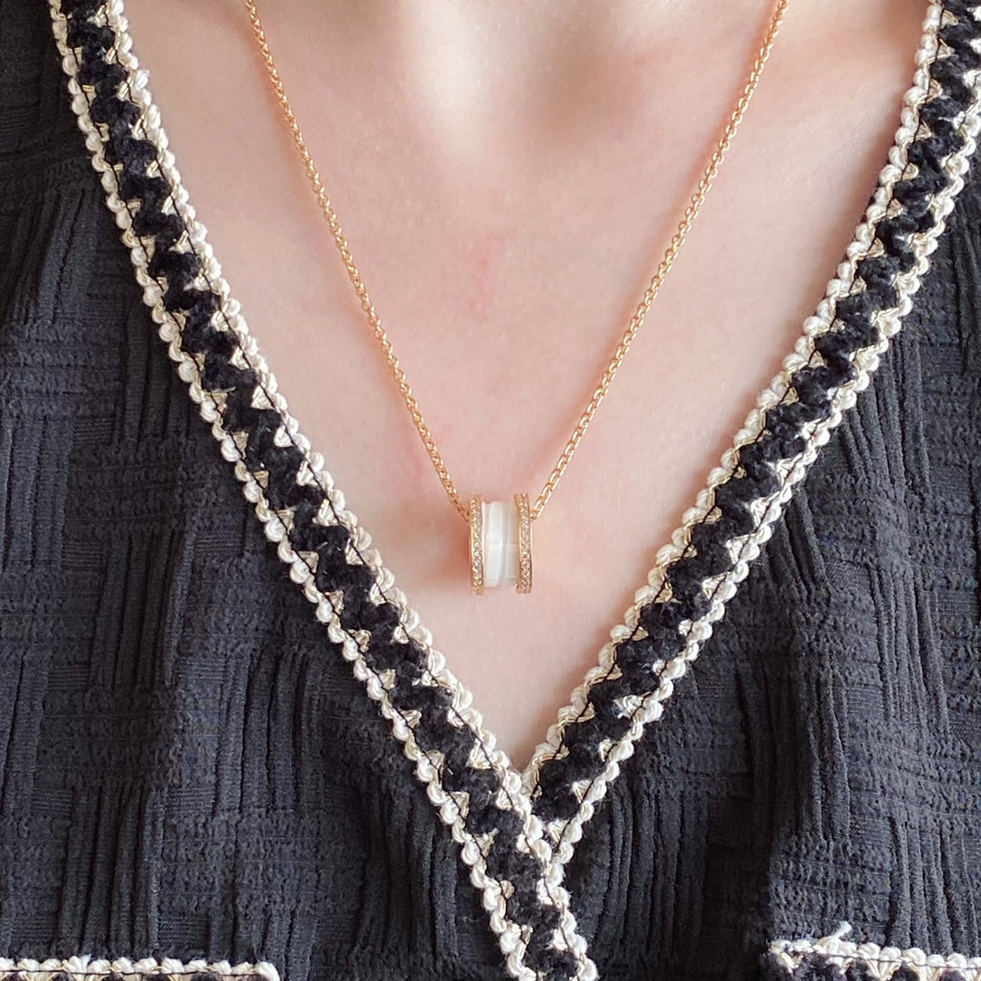 [Star Jewelry]ZERO 1 DIAMOND CERAMIC NECKLACE