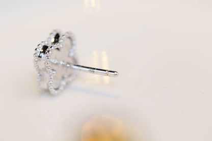 [Star Jewelry]CLOVER MINI TURQUOISE SILVER STUD EARRINGS