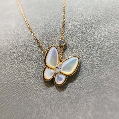 [Star Jewelry]BUTTERFLY MOP DIAMOND NECKLACE