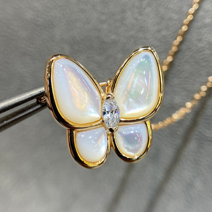 [Star Jewelry]BUTTERFLY MOP DIAMOND NECKLACE
