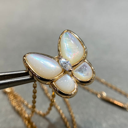 [Star Jewelry]BUTTERFLY MOP DIAMOND NECKLACE
