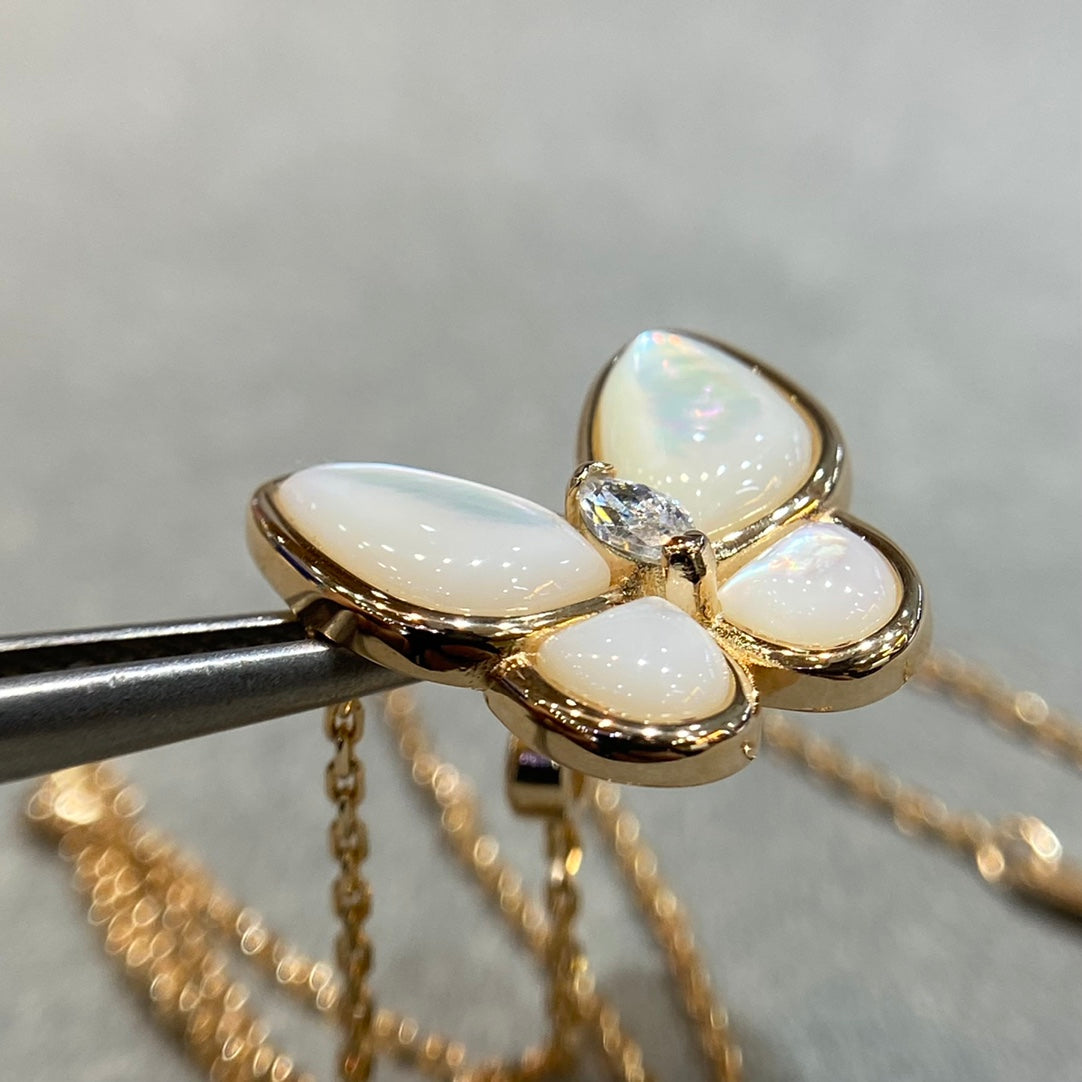 [Star Jewelry]BUTTERFLY MOP DIAMOND NECKLACE