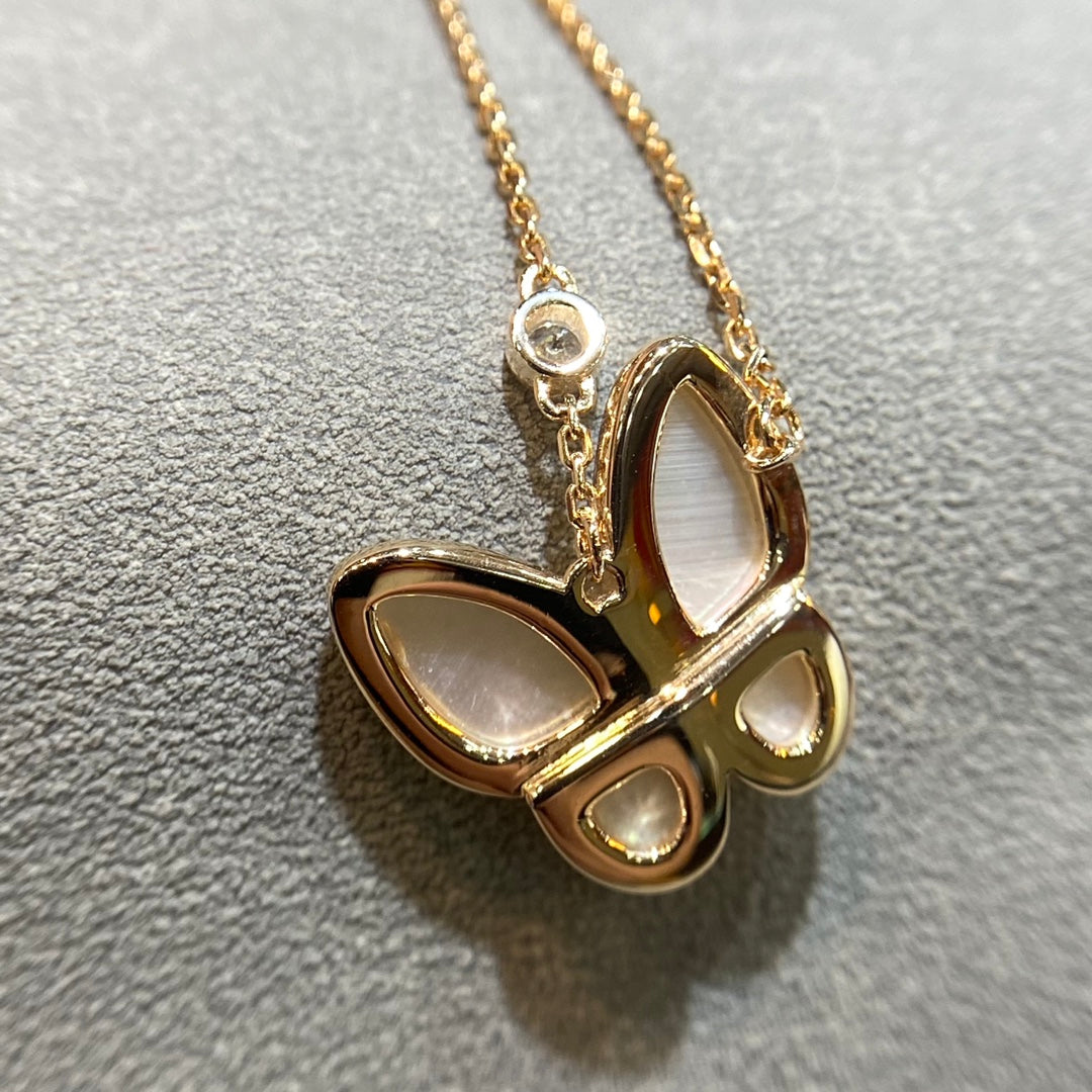[Star Jewelry]BUTTERFLY MOP DIAMOND NECKLACE