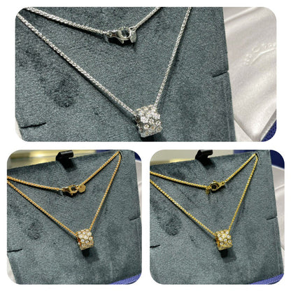 [Star Jewelry]BEE LOVE DIAMOND PAVED 3 ROW NECKLACE