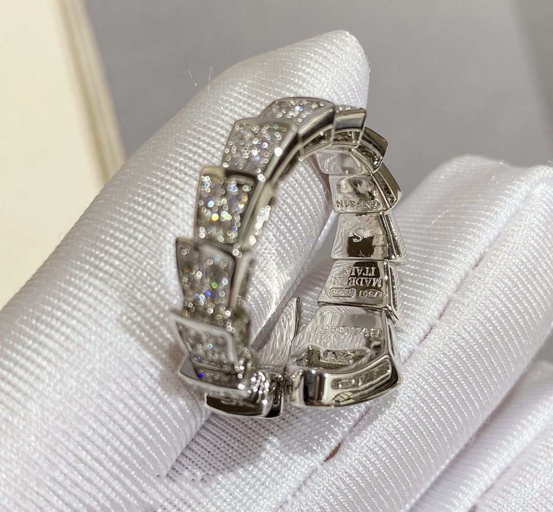 [Star Jewelry]SERPENTI LARGE RING SILVER DIAMOND PAVED