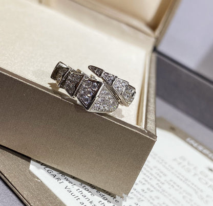 [Star Jewelry]SERPENTI LARGE RING SILVER DIAMOND PAVED