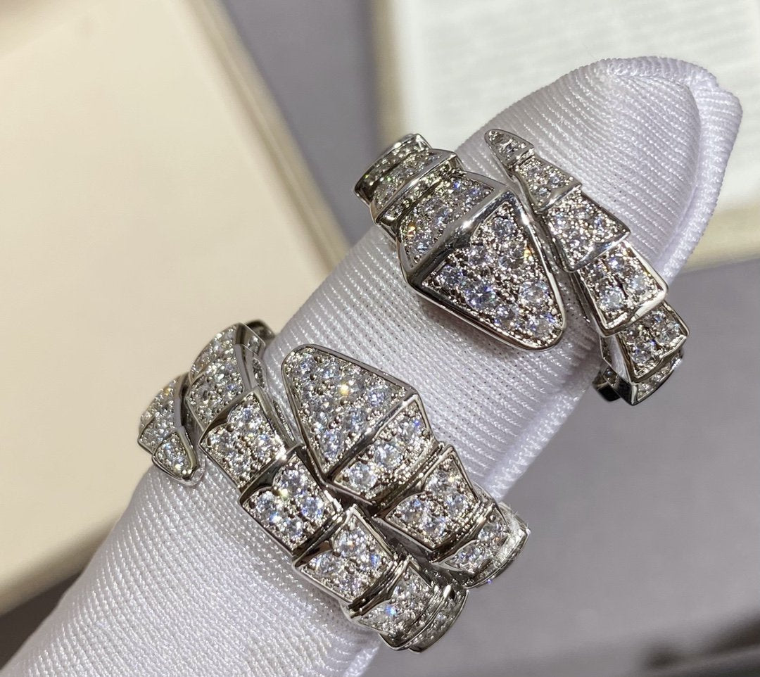 [Star Jewelry]SERPENTI LARGE RING SILVER DIAMOND PAVED
