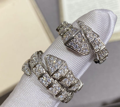 [Star Jewelry]SERPENTI LARGE RING SILVER DIAMOND PAVED