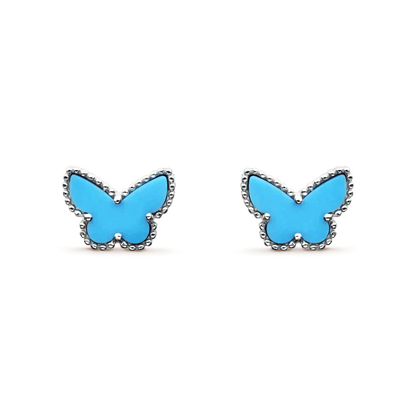 [Star Jewelry]BUTTERFLY TURQUOISE EARRINGS SILVER