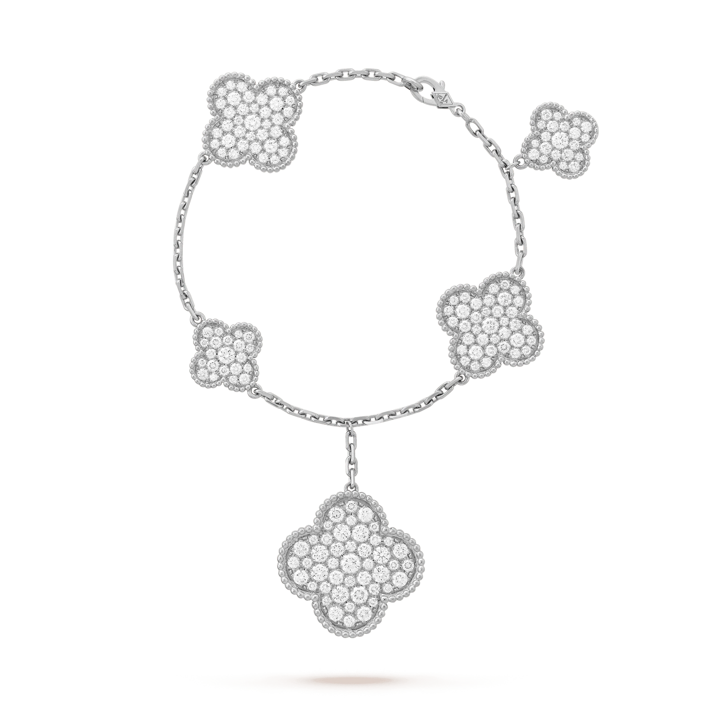 [Star Jewelry]CLOVER 6 MOTIFS SILVER DIAMOND BRACELET