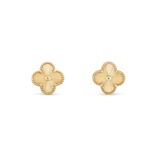[Star Jewelry]CLOVER MINI 9.5MM LASER EARRINGS