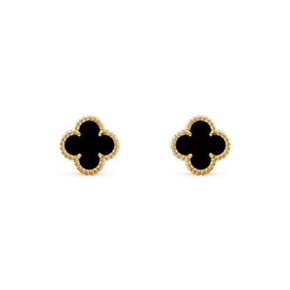 [Star Jewelry]CLOVER MINI 9.5MM BLACK MOP EARRINGS