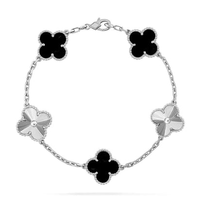 [Star Jewelry] CLOVER 5 MOTIF ONYXS BRACELET COLLECTION