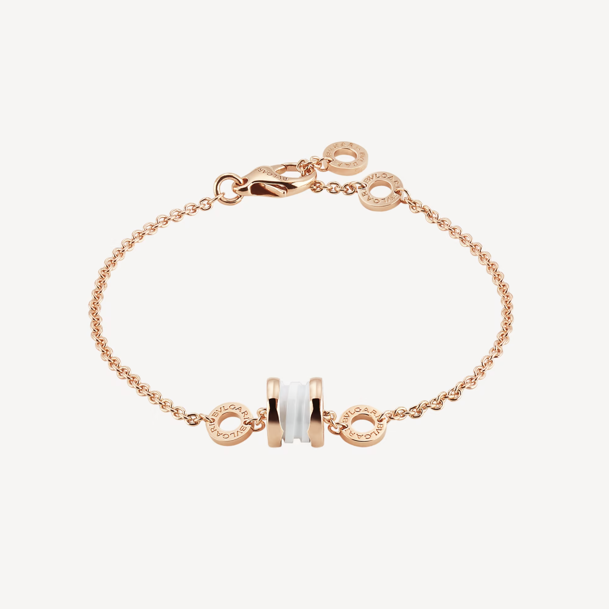 [Star Jewelry]ZERO 1 SOFT PINK GOLD AND WHITE CERAMIC BRACELET