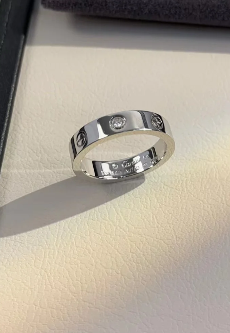 [Star Jewelry]LOVE RING 4MM 1 DIAMOND SILVER