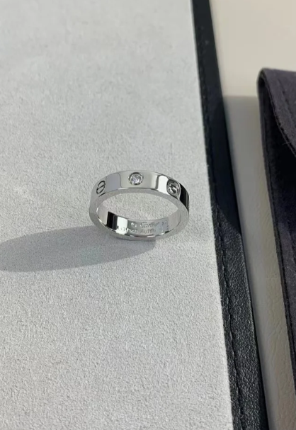 [Star Jewelry]LOVE RING 4MM 1 DIAMOND SILVER