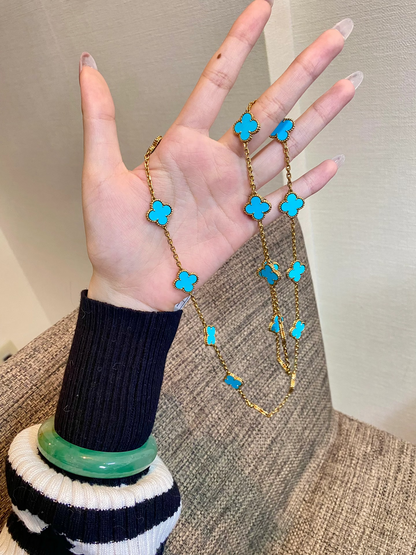 [Star Jewelry]CLOVER 20 MOTIFS TURQUOISE GOLD