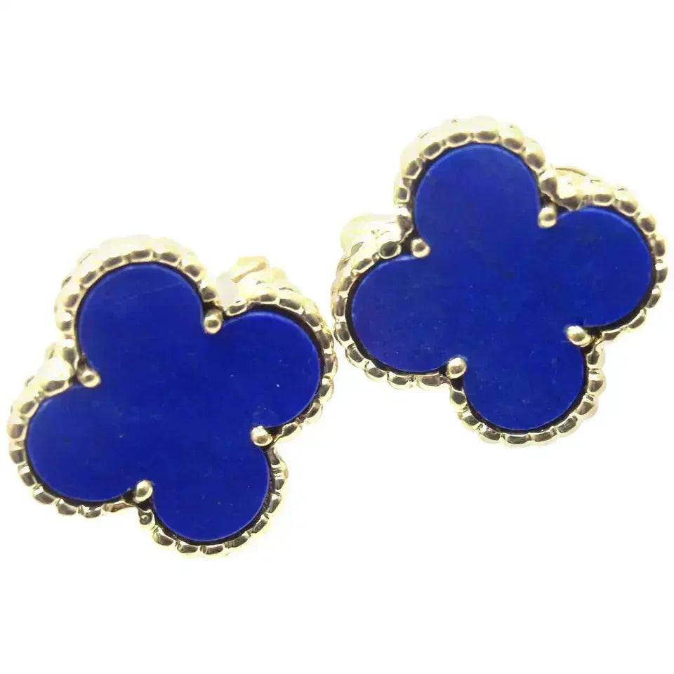 [Star Jewelry]CLOVER MINI 9.5MM TURQUOISE EARRINGS