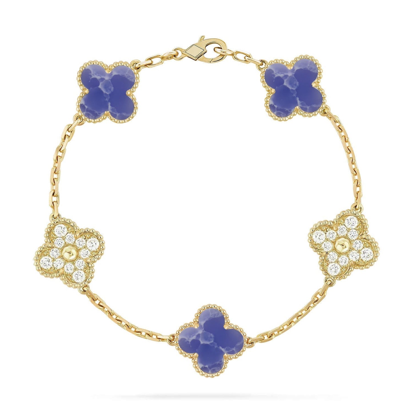 [Star Jewelry]CLOVER 5 MOTIF BLUE VEINS BRACELET COLLECTION