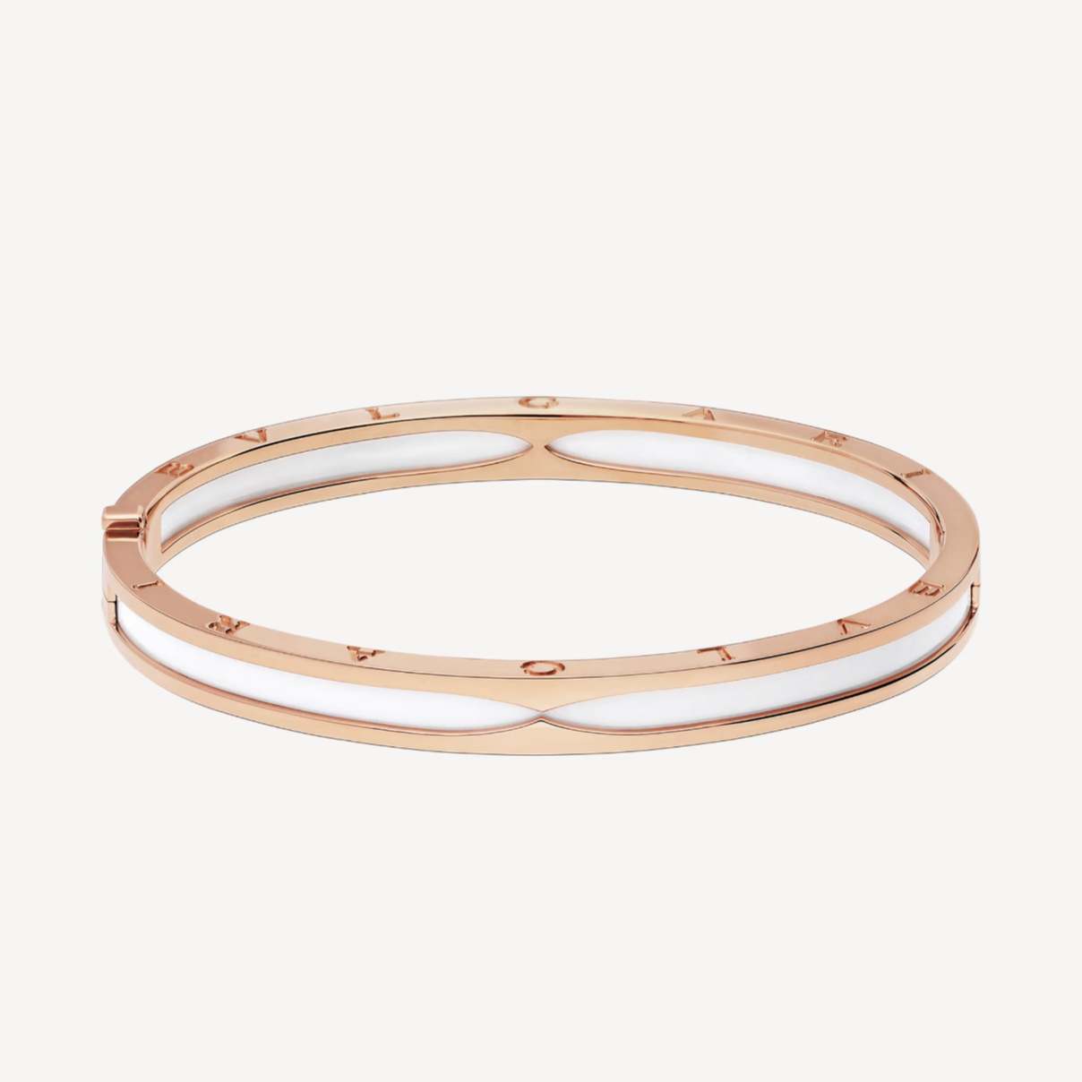 [Star Jewelry]ZERO 1 PINK GOLD WITH WHITE CERAMIC BRACELET