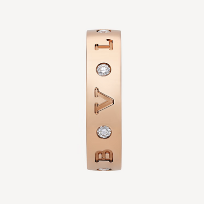 [Star Jewelry]ZERO 1 ESSENTIAL PINK GOLD BAND WITH DIAMONDS RING